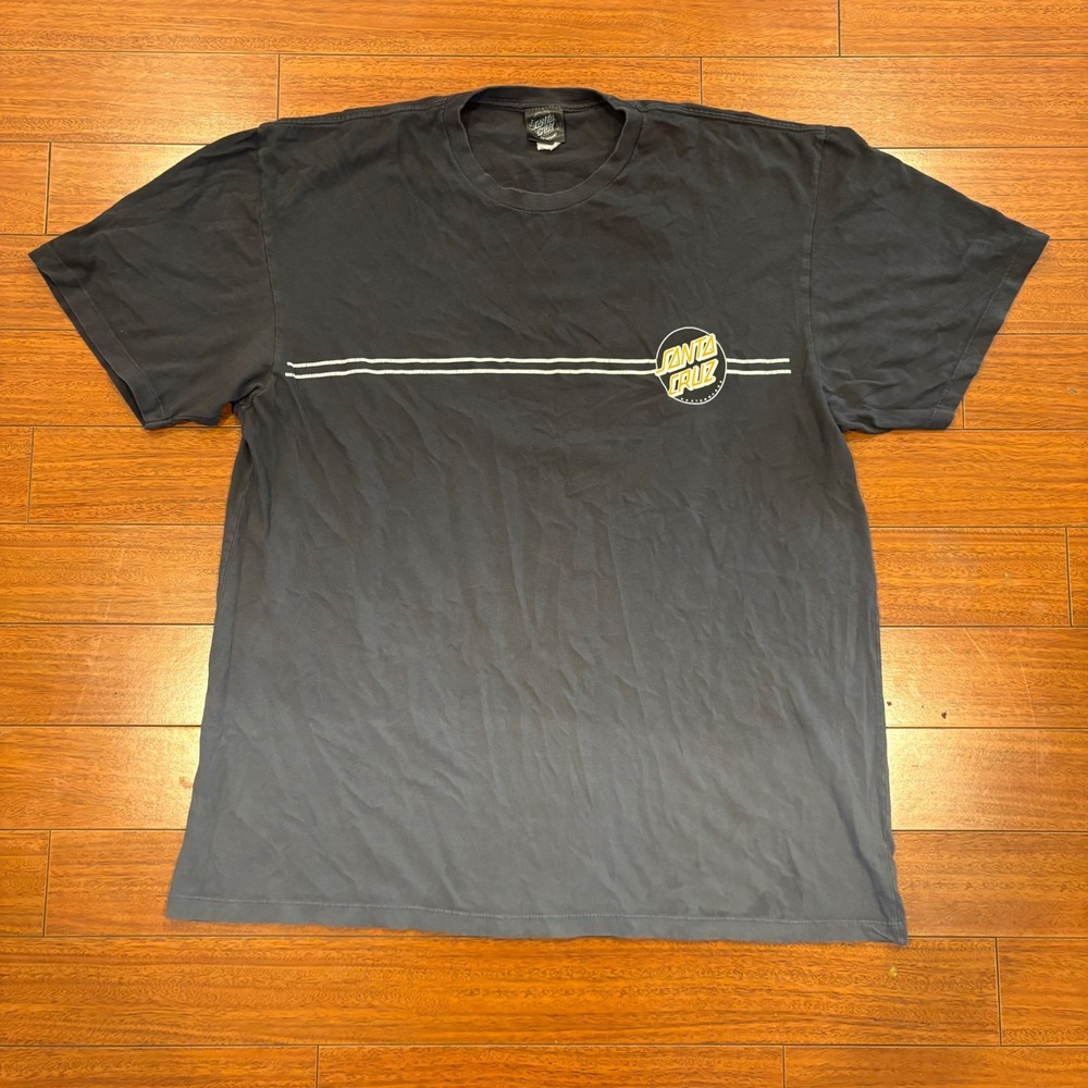 Baggy Grunge Santa Cruz Skateboards Ombre Dip Dye Graphic Tee Skater Sleaze